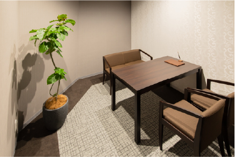 プライバシーに配慮した応接室